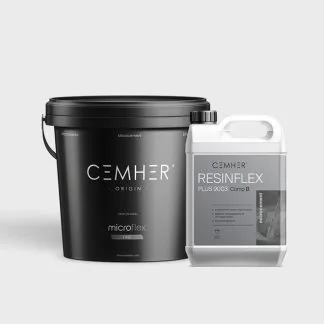 Vedro mikrocementa Microflex in kanister smole Resinflex Cemher